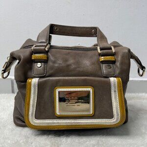 L.A.M.B. Women's Tan Yellow 100% Leather Shoulder Bag 9.5 x 11.5''